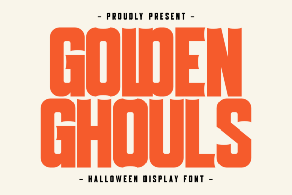 Golden Ghouls: A Bold Typeface for Halloween and Beyond