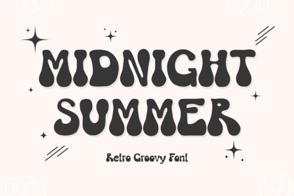 Midnight Summer: A Bold 70s-Inspired Font for Playful Design Projects