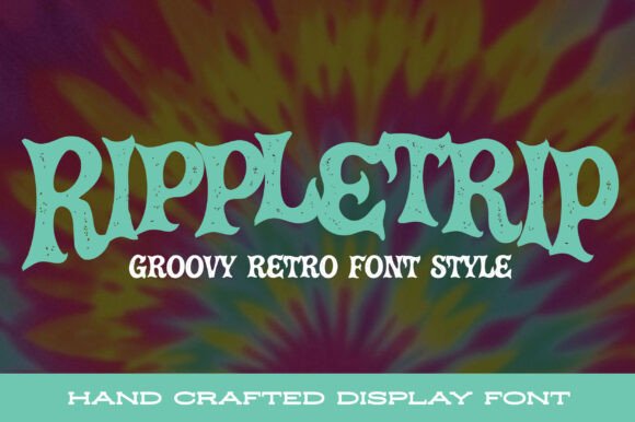 RippleTrip Typeface: A Groovy Display Font for Vintage Vibes