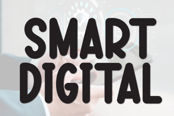 Smart Digital: A Casual Display Font for Modern Design